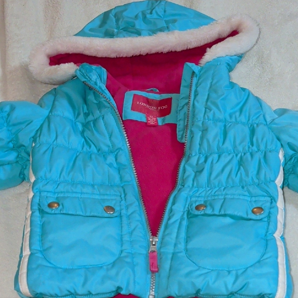 London Fog Pink and Blue Jacket